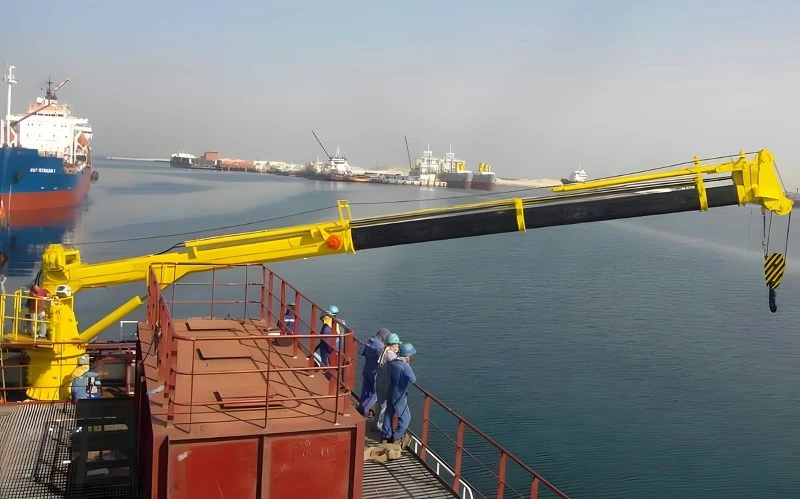 telescopic boom marine deck crane telescopic boom marine deck crane