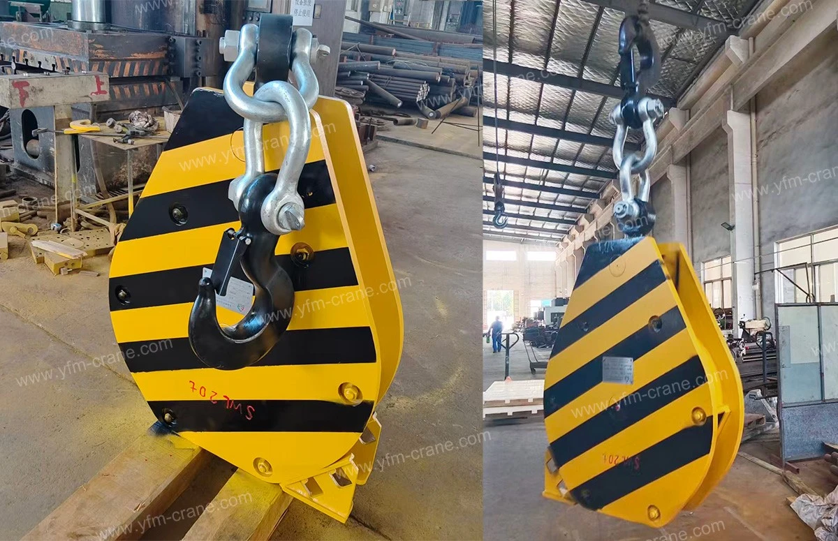 20Ton Crane Hook 16 T grade double shank hook block M5 working class for overhead and deck crane lifting 20Ton Crane Hook 16 T grade double shank hook block M5 working class for overhead and deck crane lifting