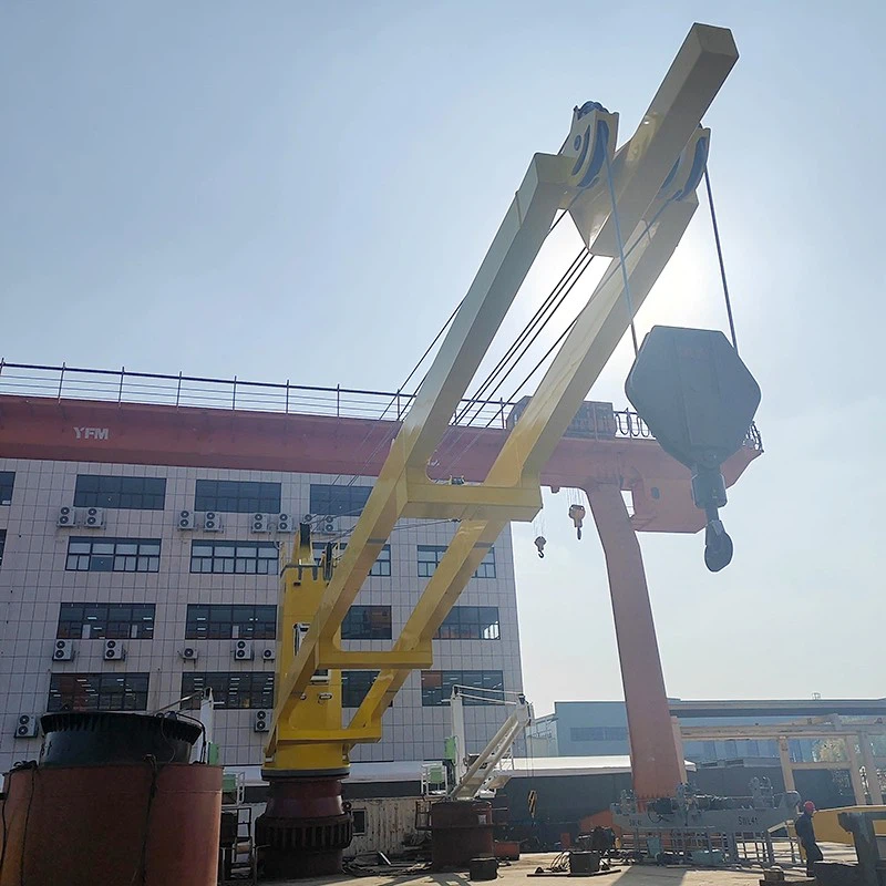 grab deck crane for bulk cargo vessel